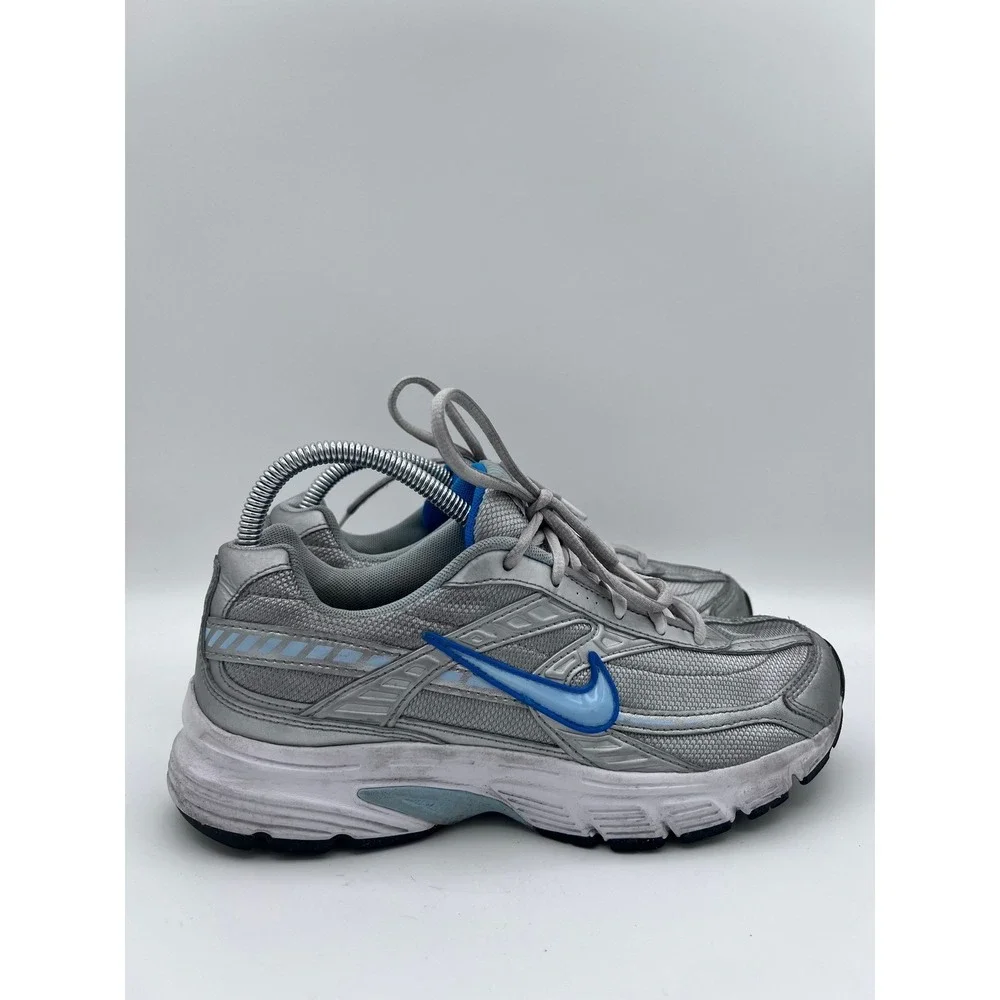 Nike Initiator Metallic Silver Blue Running‎ Shoes Sneakers 394053-001 Mens 9